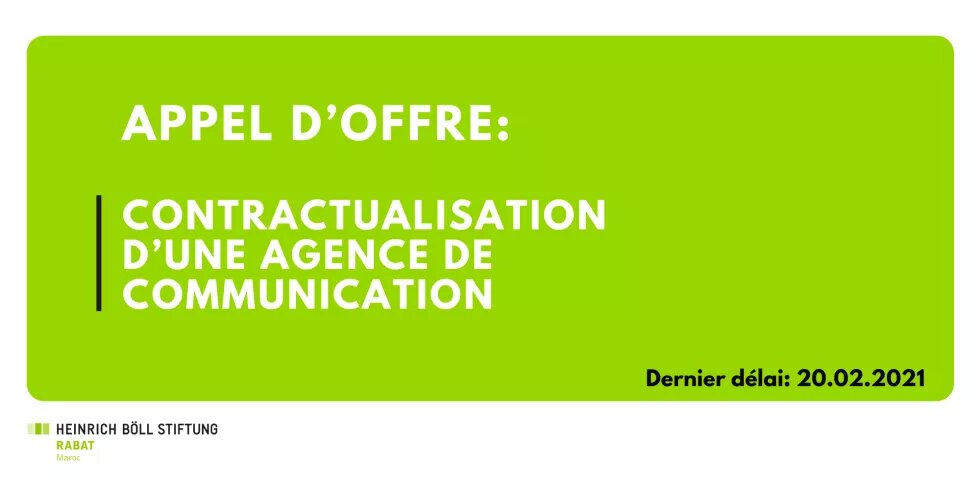 Appel d’offre: Contractualisation d’une agence de communication