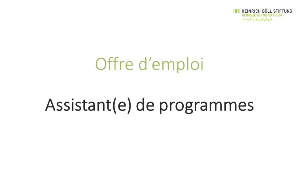 offre d'emploi